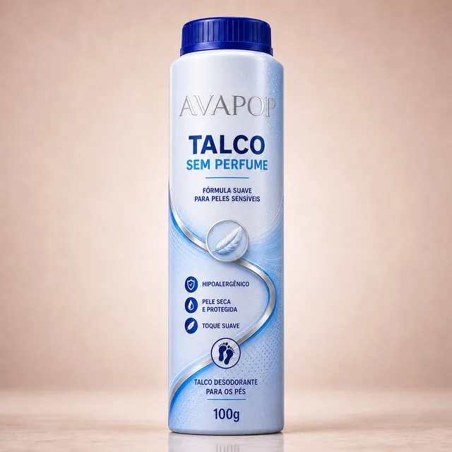 Talco Desodorante Sem Perfume