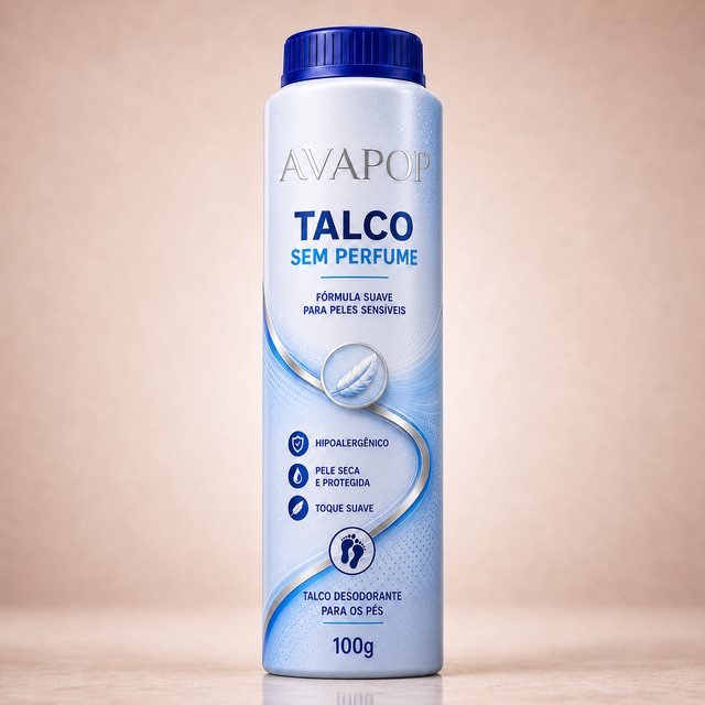 Talco Desodorante Avapop Sem Perfume